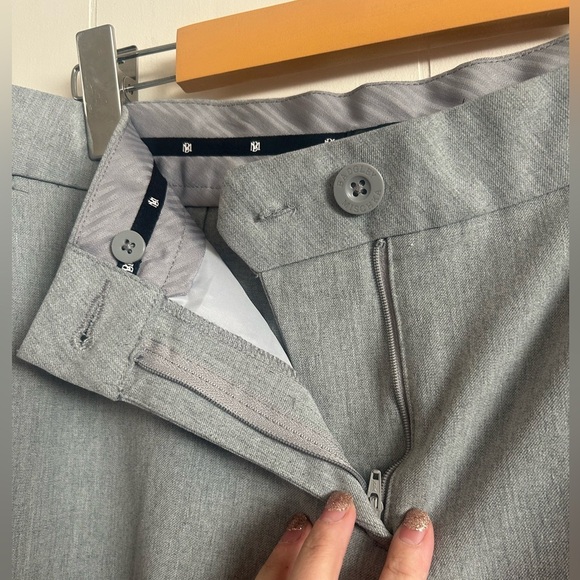 Badgley Mischka, size 14, Classic Tailored Dress Pants in Light Gray - Picture 6 of 8